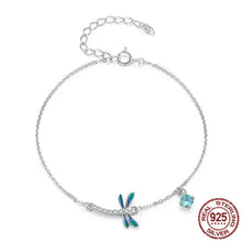 Green and Blue Enamel Dragonfly Bracelet