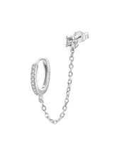 Double Circle Hoop Earrings Long Chain Earrings