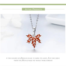 Sterling Silver Autumn Maple Tree Leaves Hanging Beads Pendant Charms