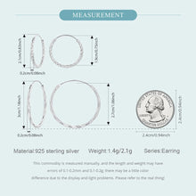 Sterling Silver Carved Floral Silver Large Hoop Earrings