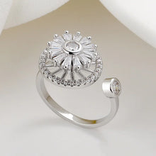 Versatile Flower Rotatable Cubic Zirconia Size Adjustable Rings