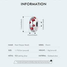 Sterling Silver Red Heart Charm