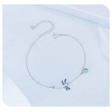 Green and Blue Enamel Dragonfly Bracelet