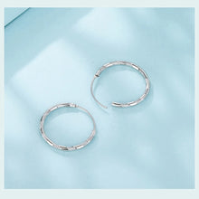 Sterling Silver Carved Floral Silver Large Hoop Earrings