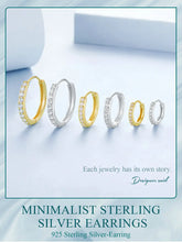 Sterling Silver Classic CZ Huggie Hoop Earrings