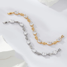 Original Sparkling Leaves White Gold Bracelet