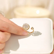 Versatile Flower Rotatable Cubic Zirconia Size Adjustable Rings