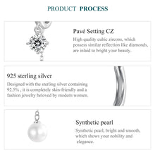 Sterling Silver Staggered CZ Tassel Hoop Earrings