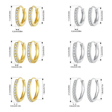 Sterling Silver Classic CZ Huggie Hoop Earrings