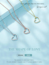 Sterling Silver The shape of love Chain Necklace