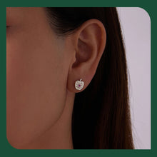 Sterling Silver Red Apple Asymmetrical Earrings