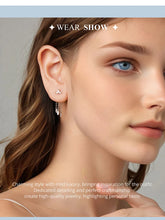 Sterling Silver Flower Tassel Front-Back Earrings