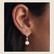 Twisted Hook Pearls Moissanite Stud Earrings