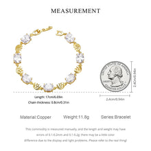 Original Sparkling Leaves White Gold Bracelet