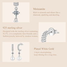 Twisted Hook Pearls Moissanite Stud Earrings