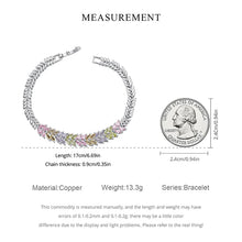 Original Sparkling Leaves White Gold Bracelet