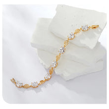 Original Sparkling Leaves White Gold Bracelet