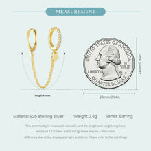 Double Circle Hoop Earrings Long Chain Earrings