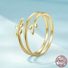 Trendy Multilayer Leaf Open Ring
