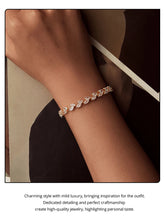 Original Sparkling Leaves White Gold Bracelet