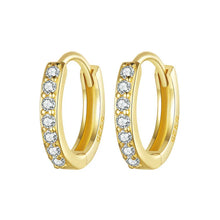 Sterling Silver Classic CZ Huggie Hoop Earrings
