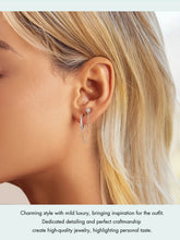 Double Circle Hoop Earrings Long Chain Earrings