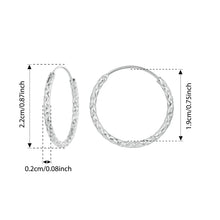 Sterling Silver Carved Floral Silver Large Hoop Earrings