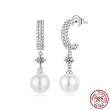 Twisted Hook Pearls Moissanite Stud Earrings