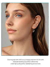 Sterling Silver Flower Tassel Front-Back Earrings