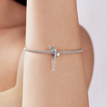 Sterling Silver Angel Love Pendant Faith Guard Charm Peace Dove Beads