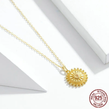 Sun Coin Pendant Necklace