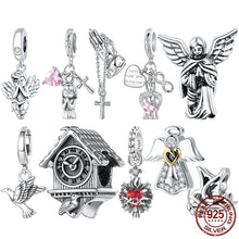 Sterling Silver Angel Love Pendant Faith Guard Charm Peace Dove Beads