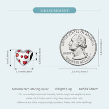 Sterling Silver Red Heart Charm