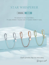 Double Circle Hoop Earrings Long Chain Earrings