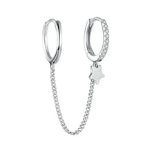 Double Circle Hoop Earrings Long Chain Earrings