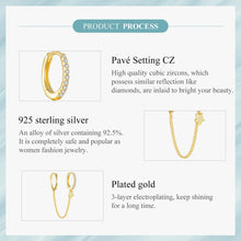 Double Circle Hoop Earrings Long Chain Earrings