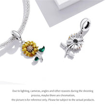 3D Rose Flower Pendant Charm 925 Sterling Silver Rose Gold Color Charms for Bracelet