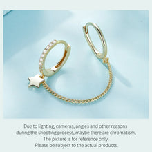 Double Circle Hoop Earrings Long Chain Earrings