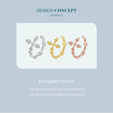 Retro Pattern Cross Ring