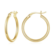 Large Hoop Plain Silver Earrings