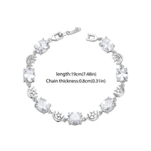 Original Sparkling Leaves White Gold Bracelet