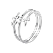 Trendy Multilayer Leaf Open Ring