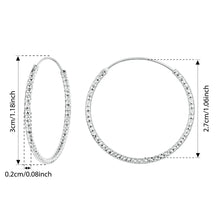 Sterling Silver Carved Floral Silver Large Hoop Earrings