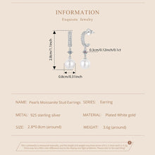 Twisted Hook Pearls Moissanite Stud Earrings