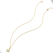 Sterling Silver White Opal Sun Pendant Necklace