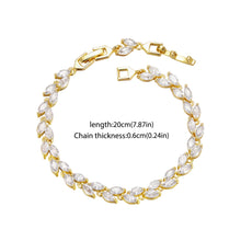 Original Sparkling Leaves White Gold Bracelet