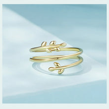 Trendy Multilayer Leaf Open Ring
