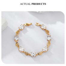 Original Sparkling Leaves White Gold Bracelet