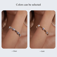 Original Sparkling Leaves White Gold Bracelet