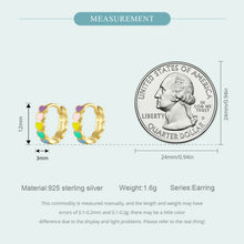 Sterling Silver Rainbow Series Heart to Heart Ring & Earrings Jewelry Set